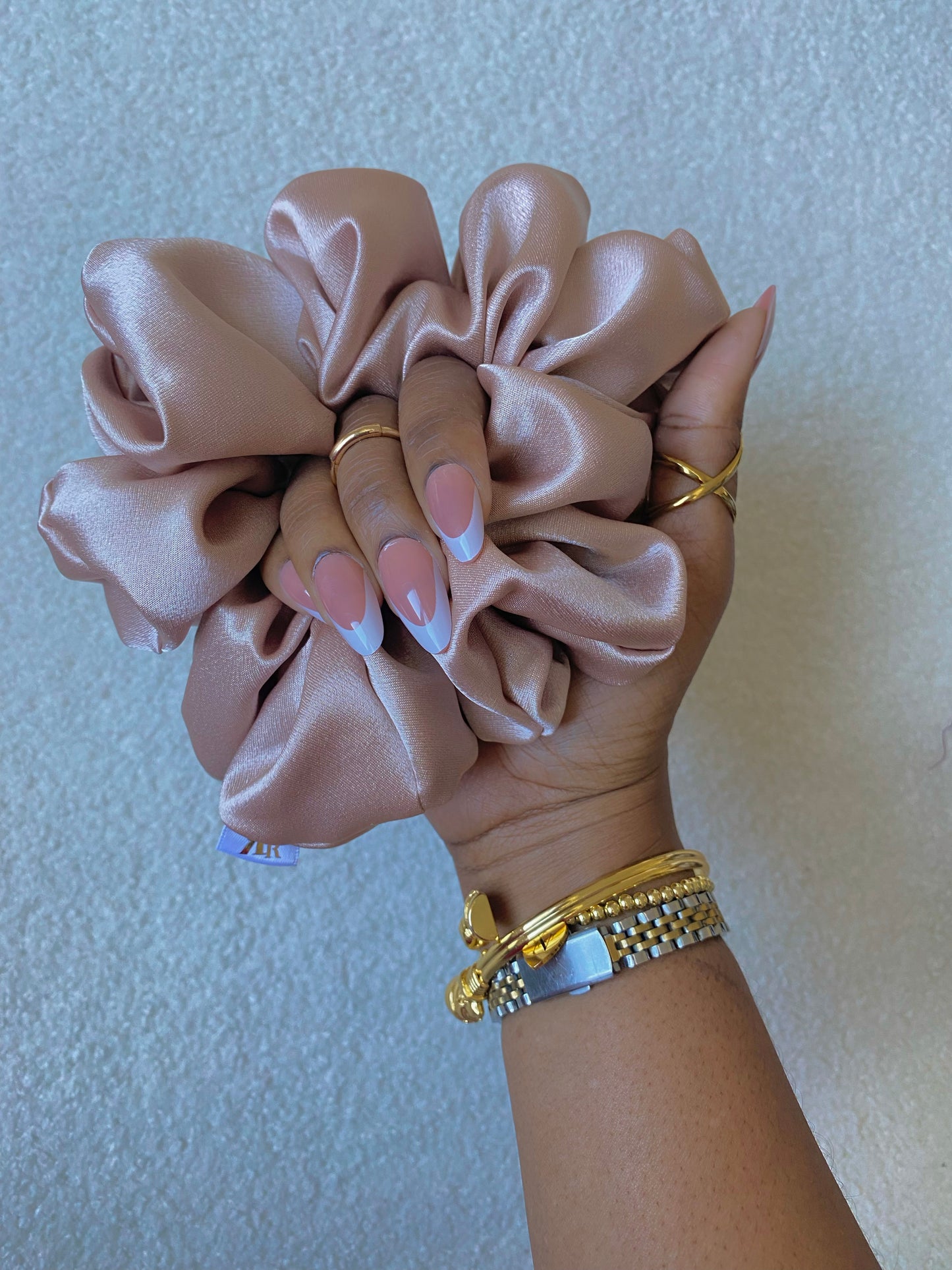 Plain XL Premium Satin Scrunchies