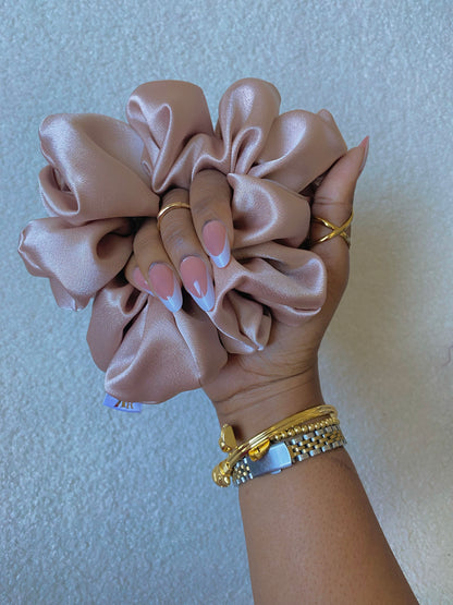Plain XL Premium Satin Scrunchies