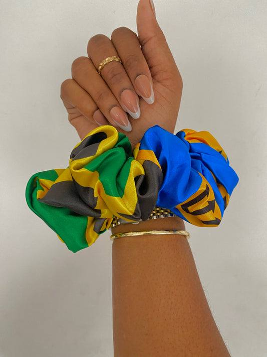 PRE - ORDER Dual Heritage African & Caribbean Satin  XL Scrunchies
