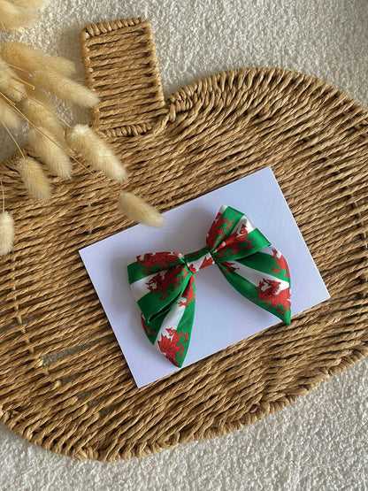 World Cup Satin Mini Bow Hair Clips