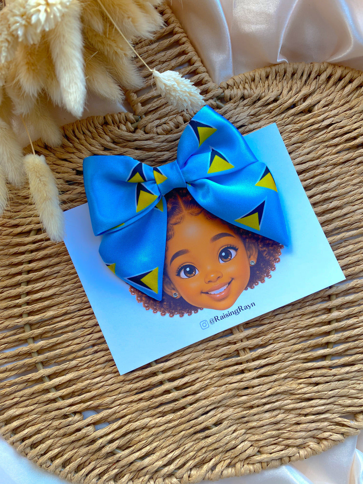 PLAIN African & Caribbean Satin Mini Bow Hair Clips