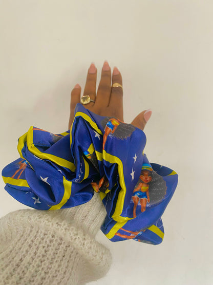 African & Caribbean Satin  XL Scrunchies