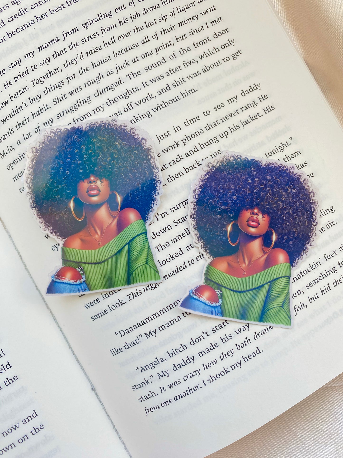 Afro Girl Stickers