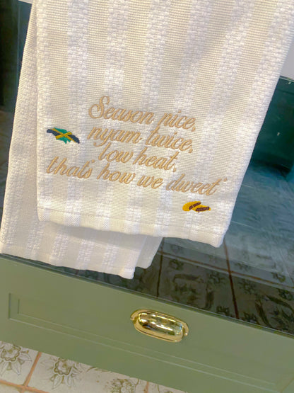 Caribbean Slogan Tea Towel