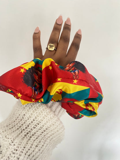 African & Caribbean Satin  XL Scrunchies