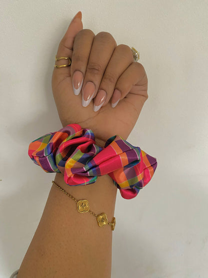 Madras regular Satin Scrunchie