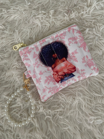 Pink Toile Coin Purse