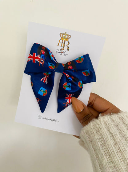 African & Caribbean Satin Mini Bow Hair Clips