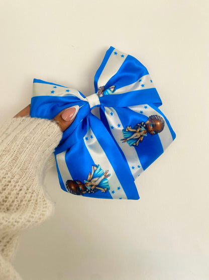 African & Caribbean Satin Bow Hair Clips