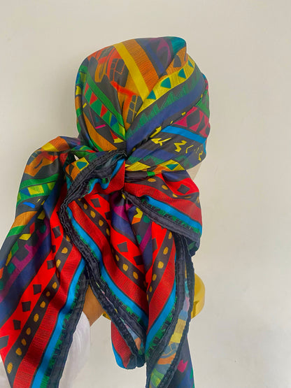 Ankara Satin Scarf