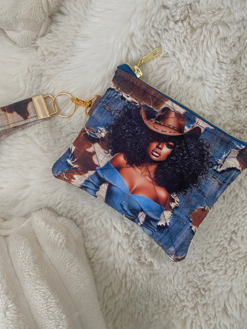 Denim Cowgirl Coin Purse