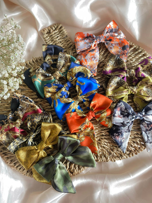 Autumn Damask Mini Bows