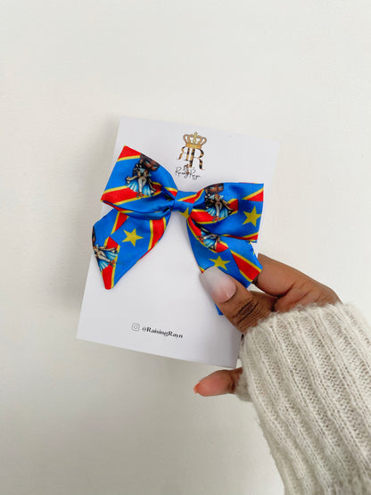 African & Caribbean Satin Mini Bow Hair Clips