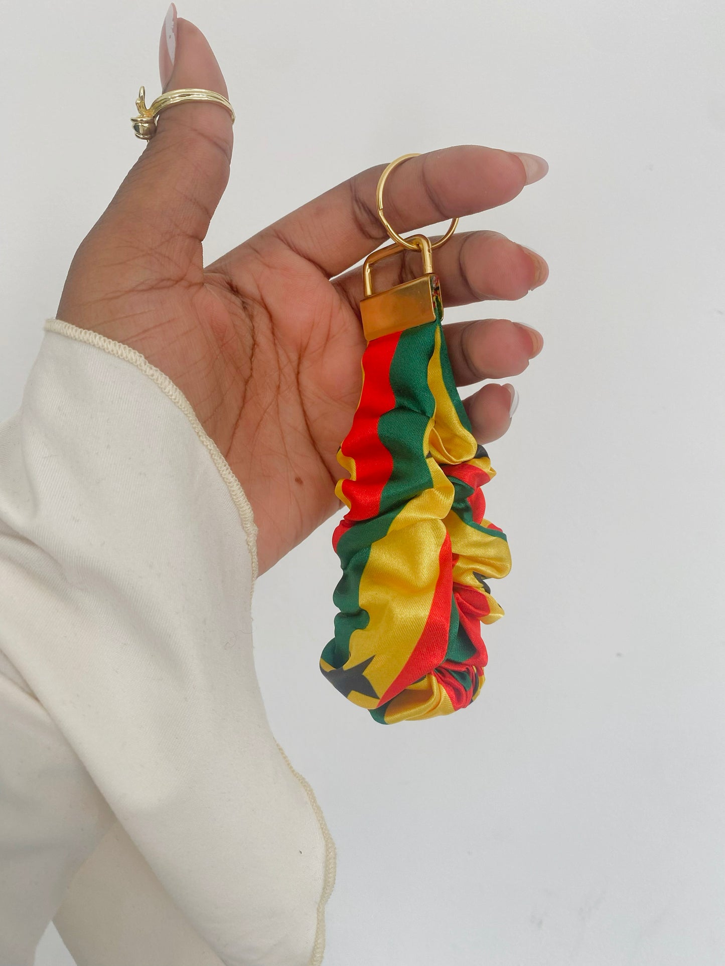 African/ Caribbean Scrunchie Wrislets (Keyring)