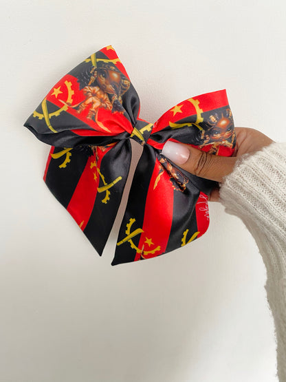 African & Caribbean Satin Bow Hair Clips