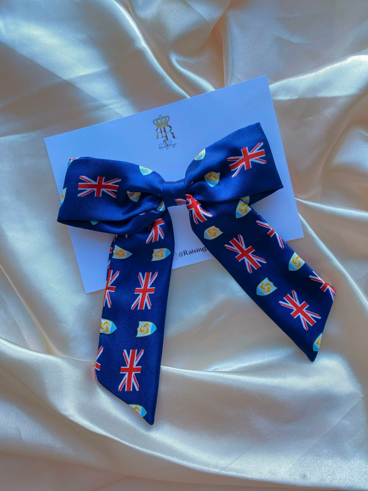 African & Caribbean Satin LongTail Mini Bow Hair Clips