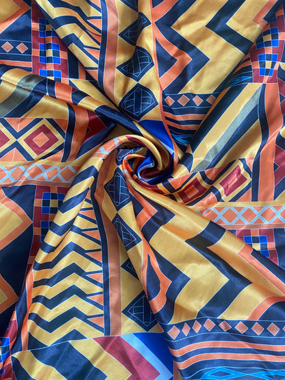 Ankara Satin Scarf