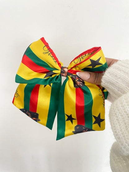 African & Caribbean Satin Bow Hair Clips