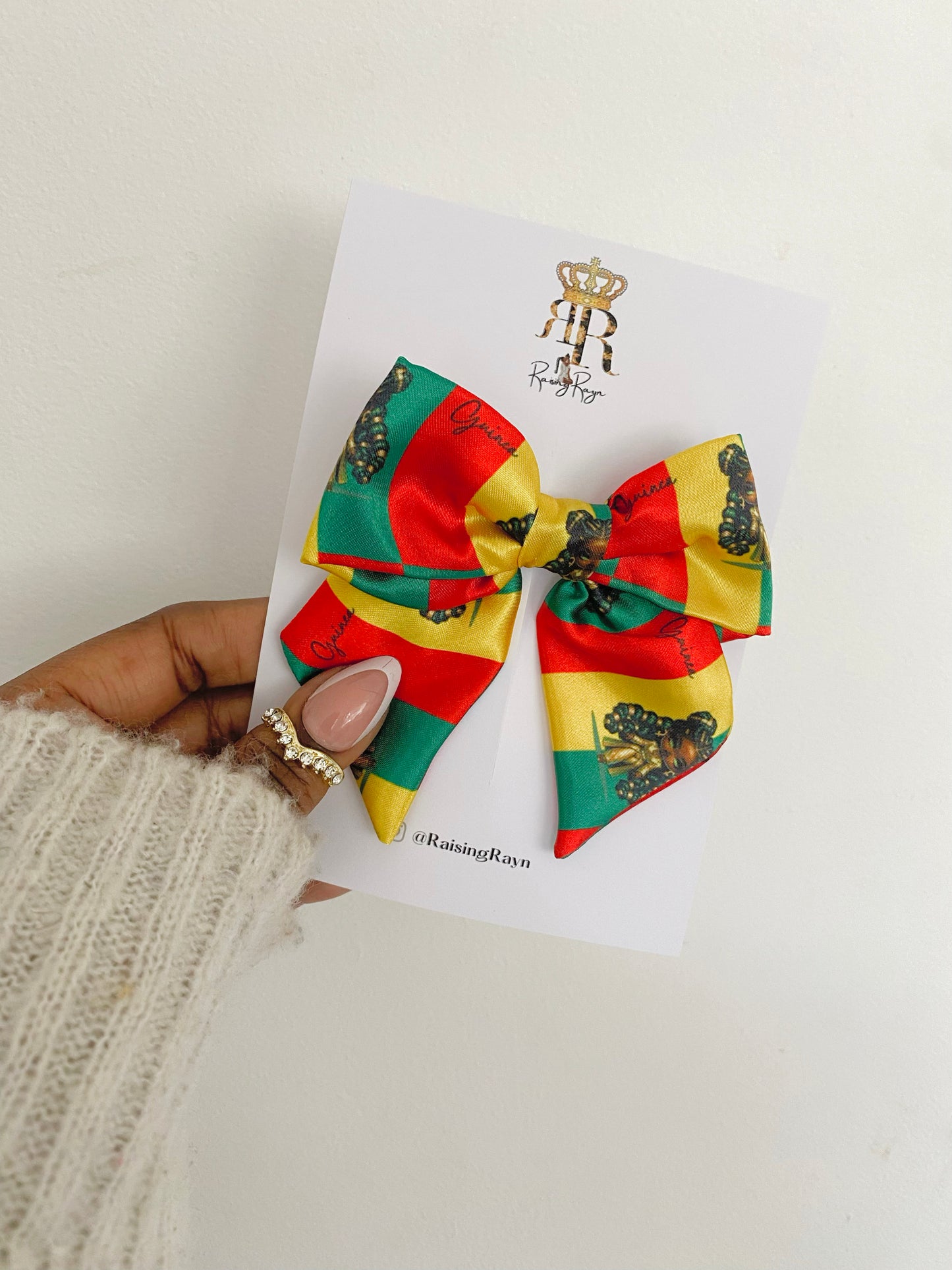 African & Caribbean Satin Mini Bow Hair Clips