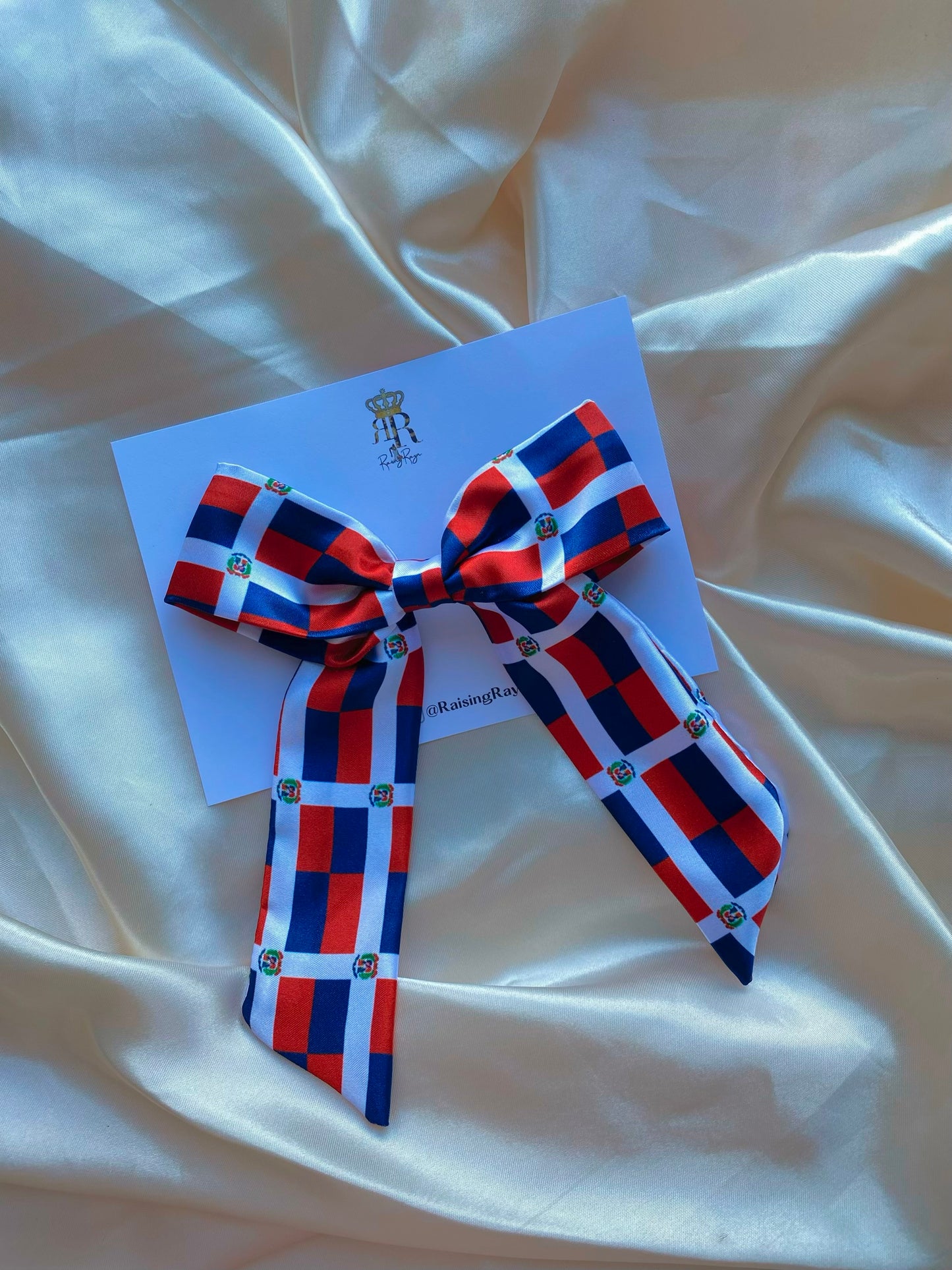 African & Caribbean Satin LongTail Mini Bow Hair Clips