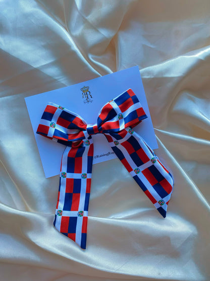 African & Caribbean Satin LongTail Mini Bow Hair Clips