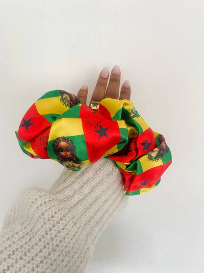 African & Caribbean Satin  XL Scrunchies