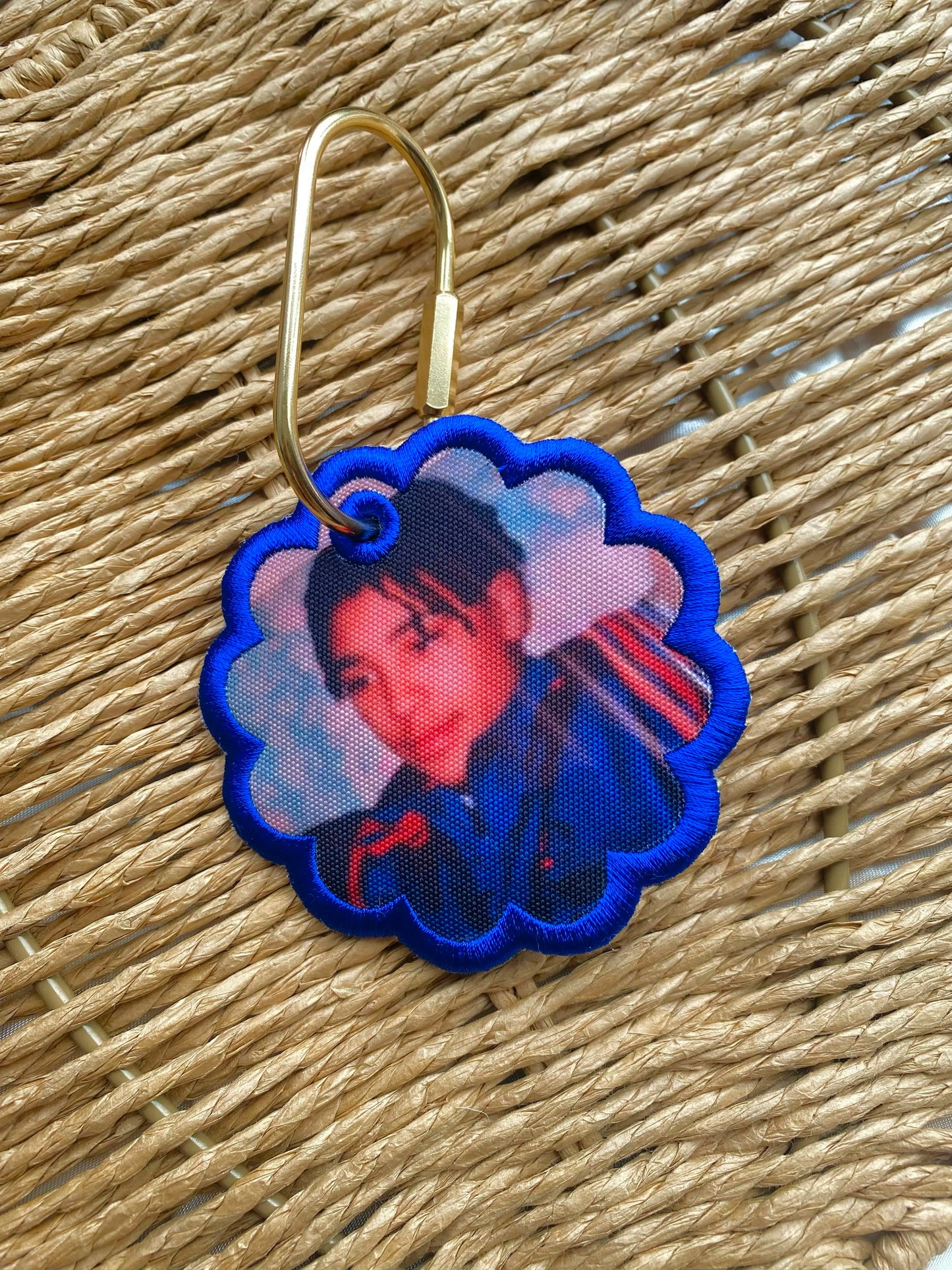 Personalised Embroidered Photo Bag Tag & Keychain