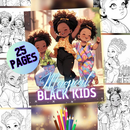 Black Kids Colouring Book Download