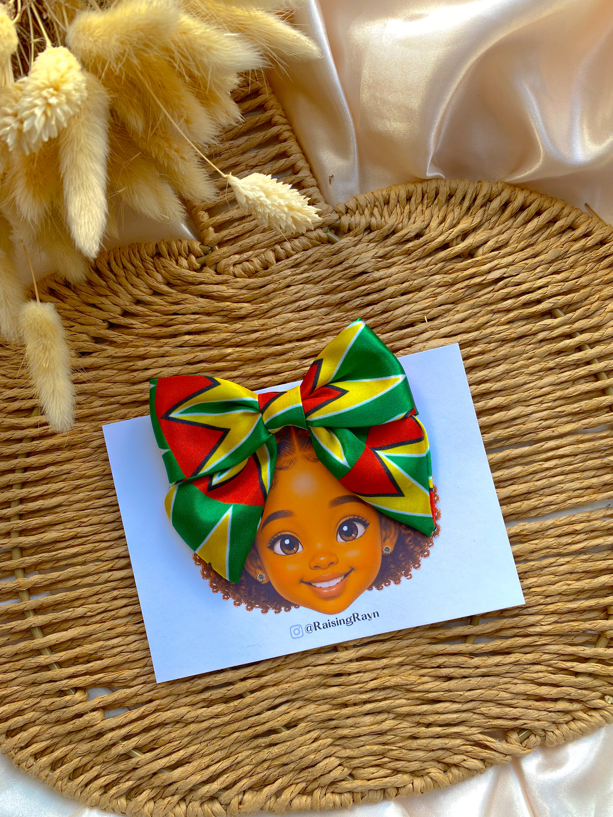 PLAIN African & Caribbean Satin Mini Bow Hair Clips