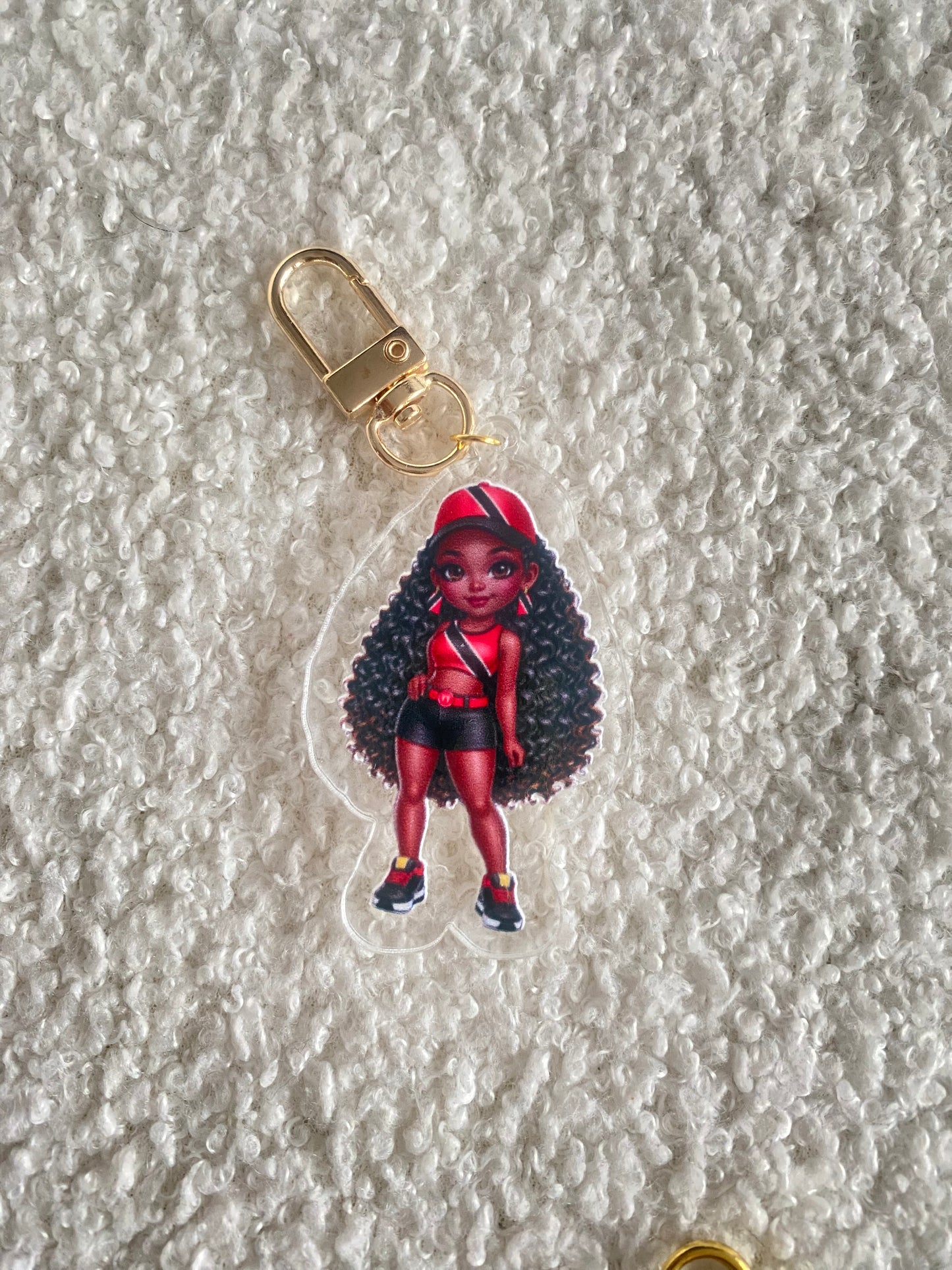 Flag Girl Keychains