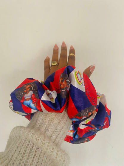 African & Caribbean Satin  XL Scrunchies