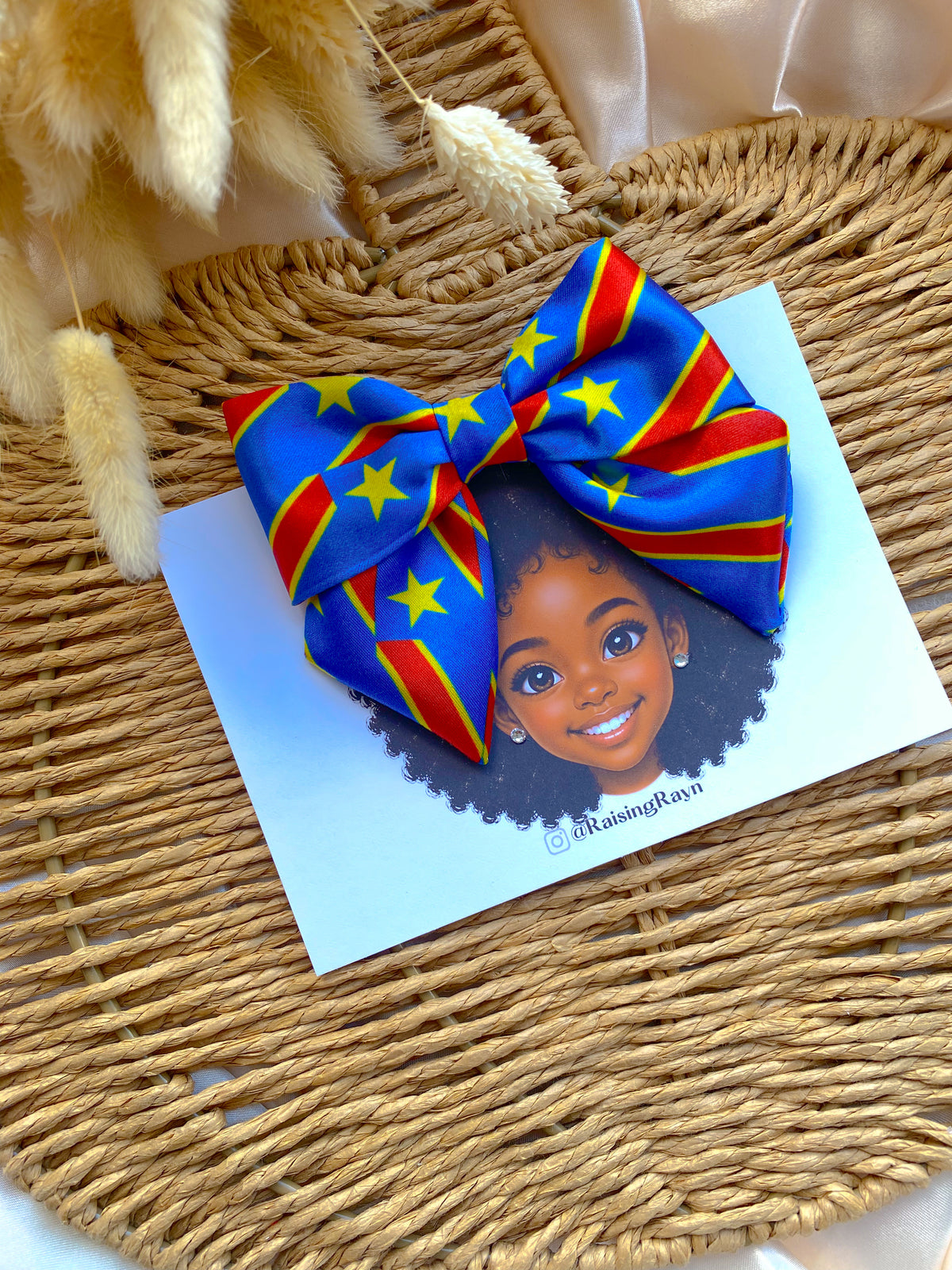 PLAIN African & Caribbean Satin Mini Bow Hair Clips
