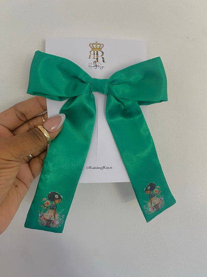 Lit & Crafty Satin long tail bows