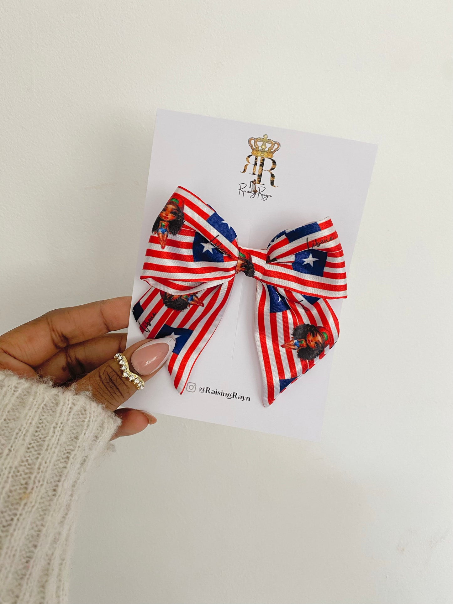 African & Caribbean Satin Mini Bow Hair Clips