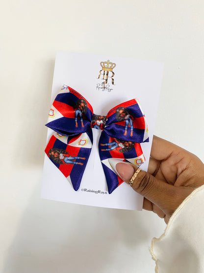 African & Caribbean Satin Mini Bow Hair Clips