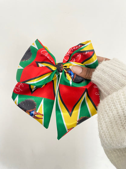 African & Caribbean Satin Bow Hair Clips