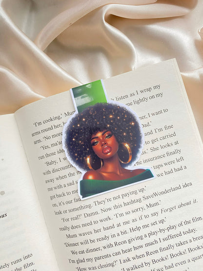Afro Beauty Magnetic Bookmarks