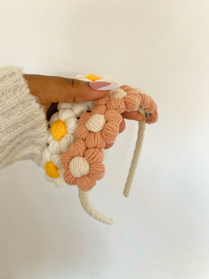 Crochet sunflower headband