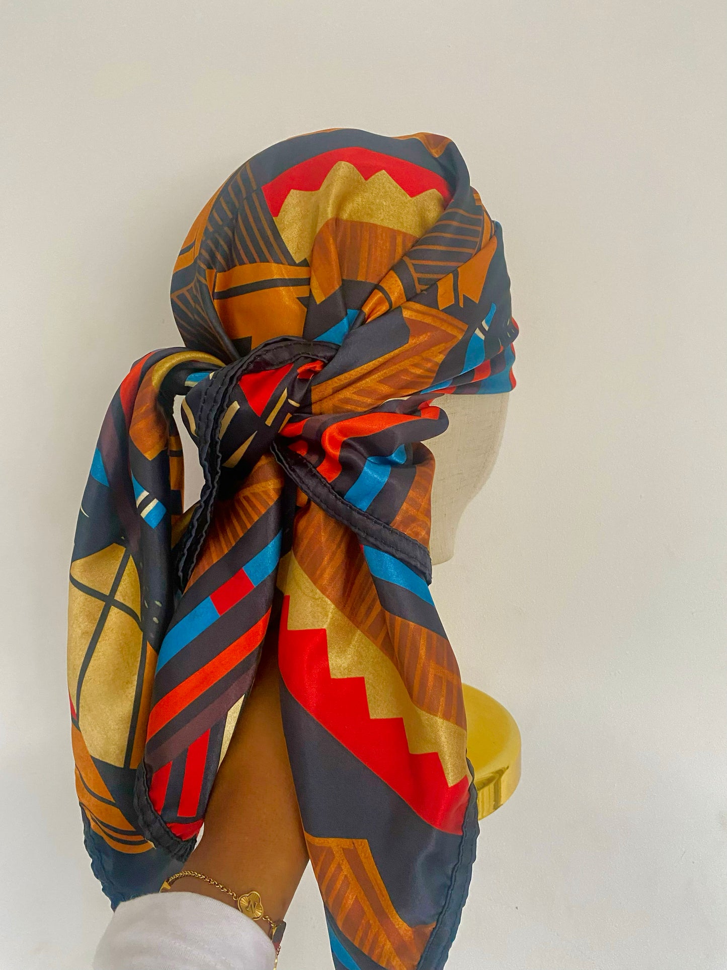 Ankara Satin Scarf