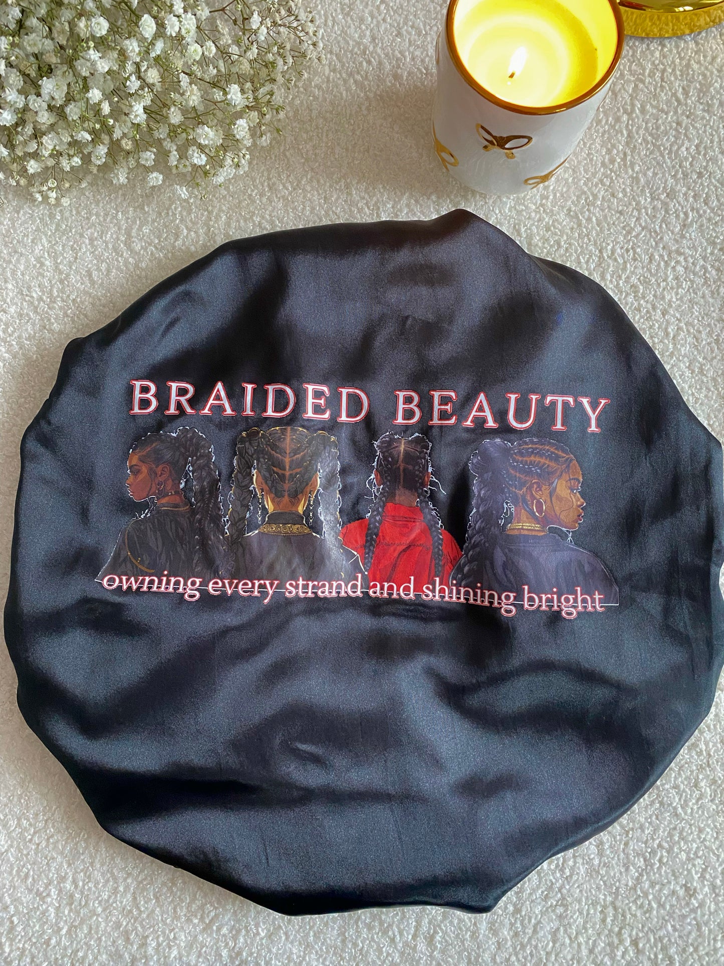 Braided Beauty Satin Bonnet