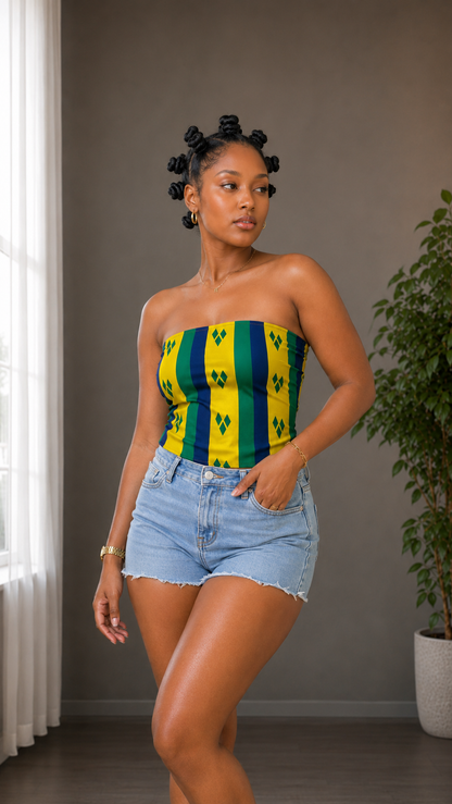 (PRE-ORDER) Caribbean & African Tube Top (WITH STRAPS)