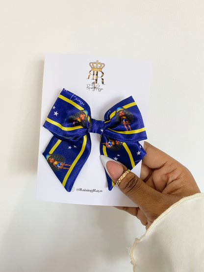 African & Caribbean Satin Mini Bow Hair Clips