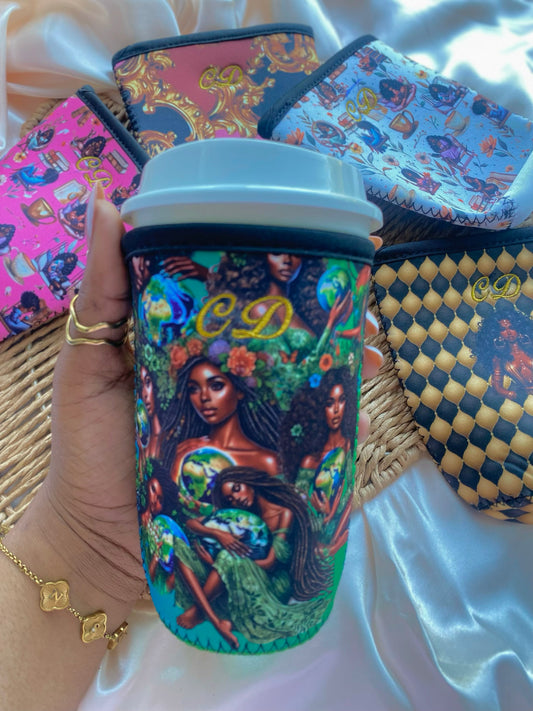 Neoprene Monogram Cup Sleeves