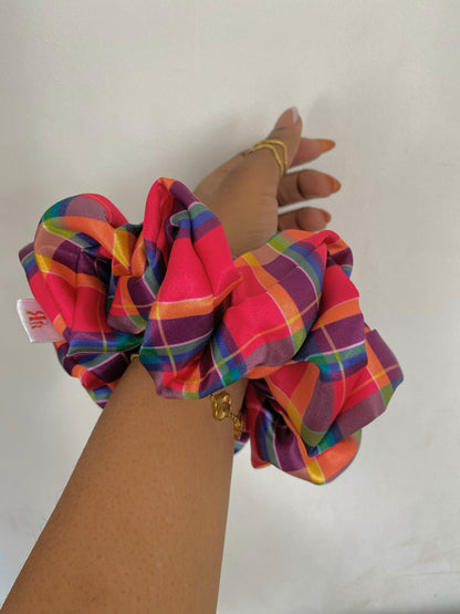 Madras XL Satin Scrunchie
