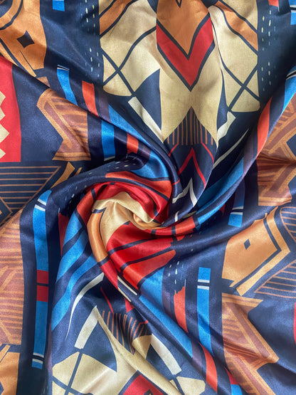 Ankara Satin Scarf