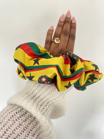 African & Caribbean Satin  XL Scrunchies