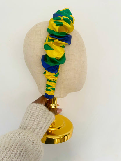 African & Caribbean Satin Scrunchie Headband