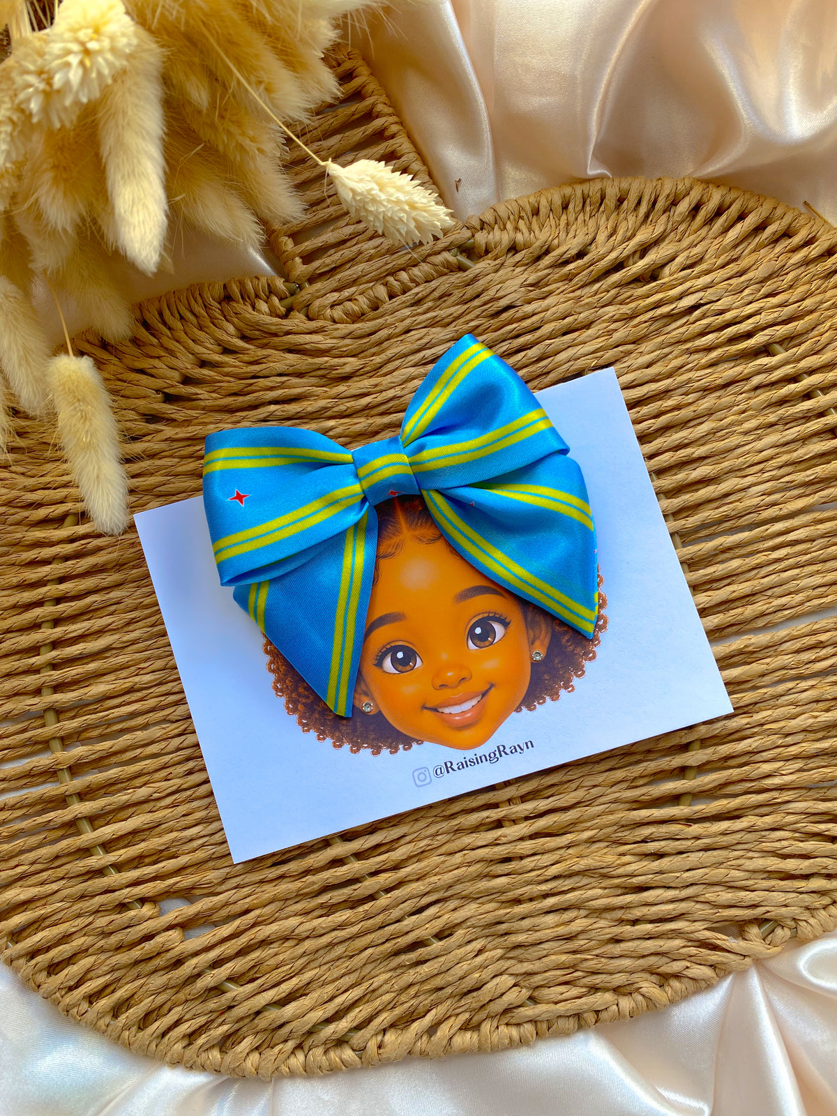 PLAIN African & Caribbean Satin Mini Bow Hair Clips