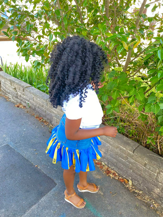 Up-Cycle Denim Ruffle Skirt
