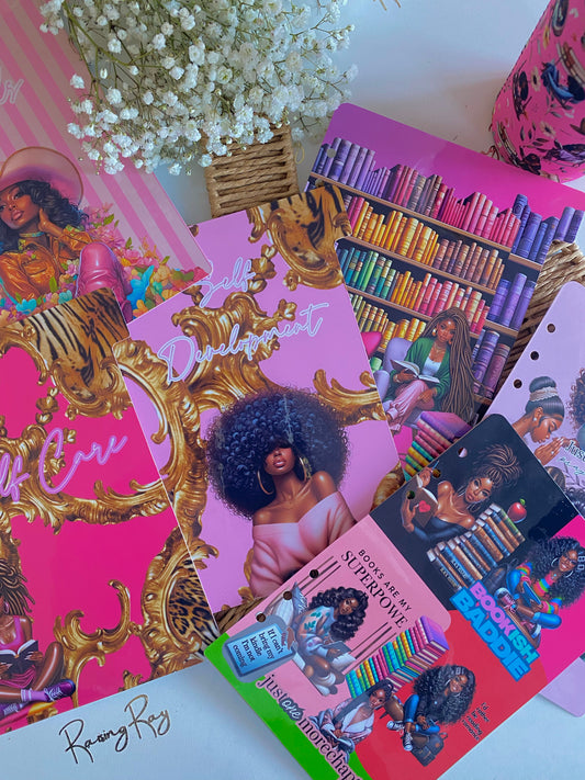 Pink 6-ring Binder Inserts/ Dashboards